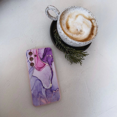 Tech-Protect Icon Dėklas skirtas Samsung Galaxy A56 5G - Marble - Rožinis 1