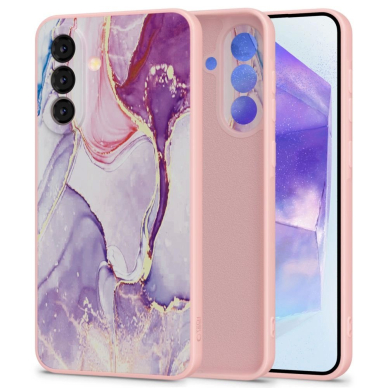Tech-Protect Icon Dėklas skirtas Samsung Galaxy A56 5G - Marble - Rožinis