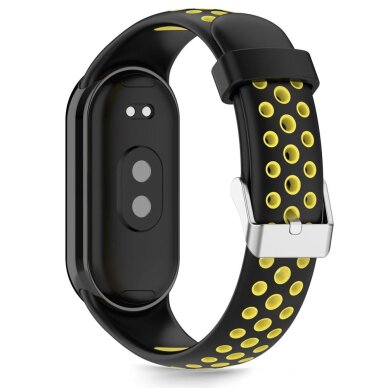 Xiaomi Smart Band 8 / 9 / 10 / NFC Tech-Protect IconBand Air dirželis – juodas ir geltonas 1 Xiaomi Smart Band 8 / 9 / 10 / NFC Tech-Protect IconBand Air dirželis – juodas ir geltonas 1