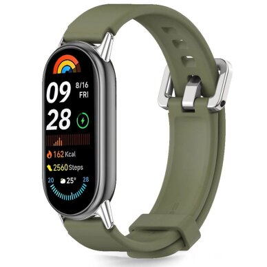 Xiaomi Smart Band 8 / 9 / 10 / NFC Tech-Protect IconBand Classic dirželis – žalias Xiaomi Smart Band 8 / 9 / 10 / NFC Tech-Protect IconBand Classic dirželis – žalias
