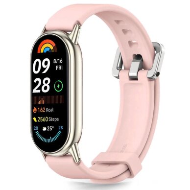 Xiaomi Smart Band 8 / 9 / 10 / NFC Tech-Protect IconBand Classic dirželis – rožinis Xiaomi Smart Band 8 / 9 / 10 / NFC Tech-Protect IconBand Classic dirželis – rožinis