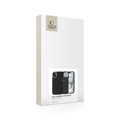 iPhone 15 dėklas Tech-Protect Ion Carbon MagSafe – juodas 5 iPhone 15 dėklas Tech-Protect Ion Carbon MagSafe – juodas 5