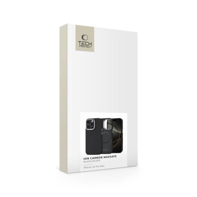 iPhone 16 Pro Max – Tech-Protect Ion Carbon MagSafe dėklas - Juoda/Pilka 4
