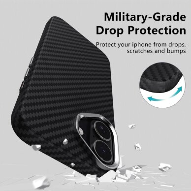 iPhone 17 dėklas Tech-Protect Ion Carbon su MagSafe – juoda ir sidabrinė 3 iPhone 17 dėklas Tech-Protect Ion Carbon su MagSafe – juoda ir sidabrinė 3