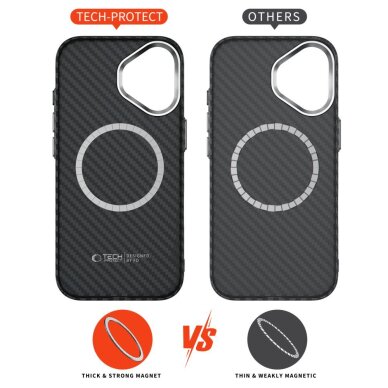 iPhone 17 dėklas Tech-Protect Ion Carbon su MagSafe – juoda ir sidabrinė 4 iPhone 17 dėklas Tech-Protect Ion Carbon su MagSafe – juoda ir sidabrinė 4