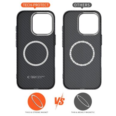 Samsung Galaxy S25 Ultra dėklas Tech-Protect Ion Carbon su MagSafe – juodas 4