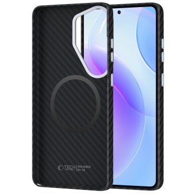 Samsung Galaxy S26 Ultra Tech-Protect Ion Carbon MagSafe dėklas – juodas ir sidabrinis 1