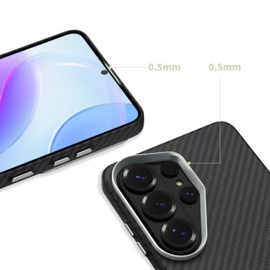 Samsung Galaxy S26 Ultra Tech-Protect Ion Carbon MagSafe dėklas – juodas ir sidabrinis 2 Samsung Galaxy S26 Ultra Tech-Protect Ion Carbon MagSafe dėklas – juodas ir sidabrinis 2