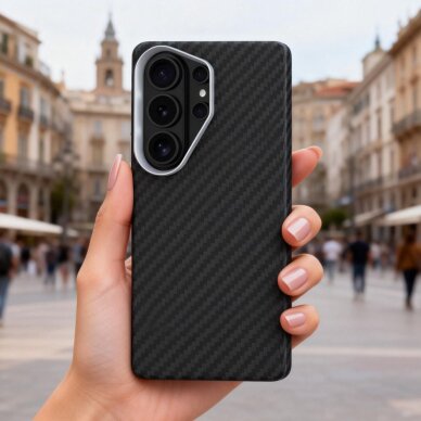 Samsung Galaxy S26 Ultra Tech-Protect Ion Carbon MagSafe dėklas – juodas ir sidabrinis 5 Samsung Galaxy S26 Ultra Tech-Protect Ion Carbon MagSafe dėklas – juodas ir sidabrinis 5