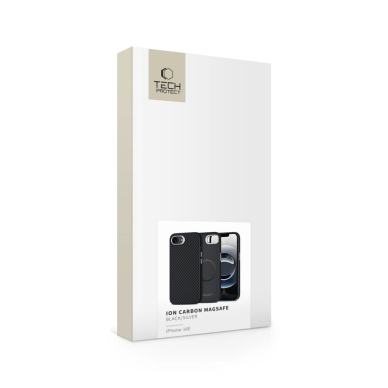 iPhone 16e – Tech-Protect Ion Carbon MagSafe dėklas - Juoda/Pilka 4