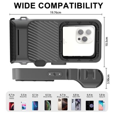 Tech-Protect IPX8 Pro vandeniui atsparus telefono dėklas – pilkas ir juodas 4 Tech-Protect IPX8 Pro vandeniui atsparus telefono dėklas – pilkas ir juodas 4