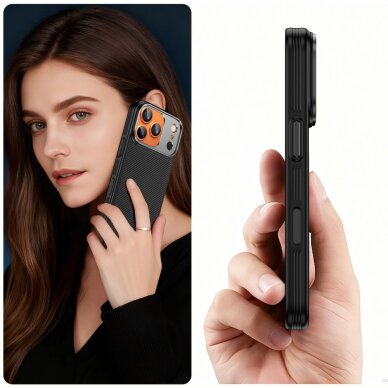 iPhone 17 Pro Tech-Protect Kevlar Aramid MagSafe dėklas – juodas 5