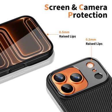 iPhone 17 Pro Max Tech-Protect Kevlar Aramid MagSafe dėklas – juodas 6 iPhone 17 Pro Max Tech-Protect Kevlar Aramid MagSafe dėklas – juodas 6