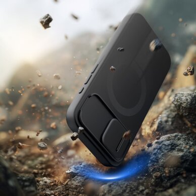 iPhone 16e dėklas Tech-Protect Kevlar Aura su MagSafe – juodas 3