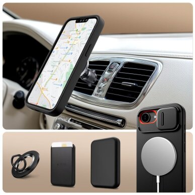 iPhone 16e dėklas Tech-Protect Kevlar Aura su MagSafe – juodas 5 iPhone 16e dėklas Tech-Protect Kevlar Aura su MagSafe – juodas 5