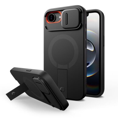 iPhone 16e dėklas Tech-Protect Kevlar Aura su MagSafe – juodas