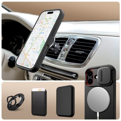 iPhone 17 dėklas Tech-Protect Kevlar Aura su MagSafe – juodas 2 iPhone 17 dėklas Tech-Protect Kevlar Aura su MagSafe – juodas 2