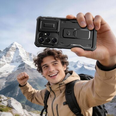 Samsung Galaxy S26 Ultra Tech-Protect Kevlar Cam+ dėklas – juodas 6