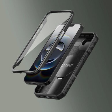 iPhone 16e dėklas Tech-Protect Kevlar su MagSafe – juodas 4