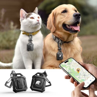 Apple AirTag 1 / 2 Tech-Protect Kevlar Pro dėklas – juodas 4