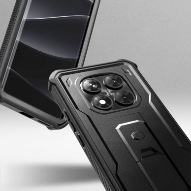 Xiaomi Redmi Note 14 Pro 5G / Poco X7 5G – Tech-Protect Kevlar Pro dėklas - Juodas 2