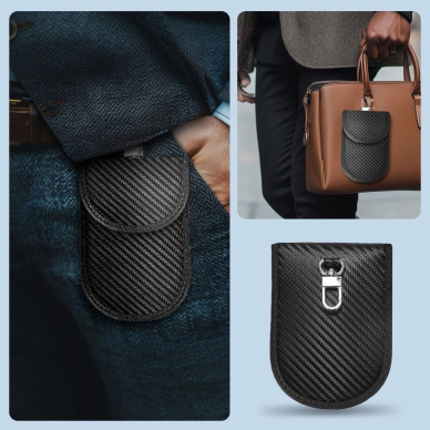 Tech-Protect KLR100 RFID Blocking Car Key Dėklas - Juodas - Carbon 4 Tech-Protect KLR100 RFID Blocking Car Key Dėklas - Juodas - Carbon 4
