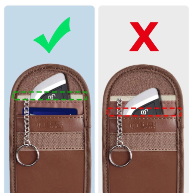 Tech-Protect KLR100 RFID Blocking Car Key Dėklas - Rudas 2