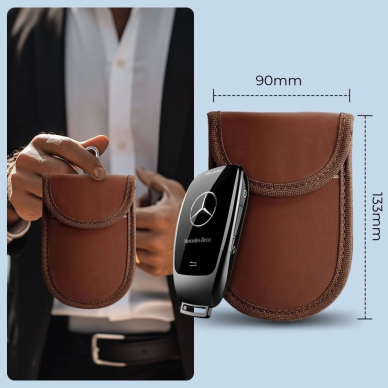 Tech-Protect KLR100 RFID Blocking Car Key Dėklas - Rudas 5