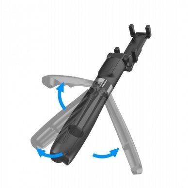 Tech-Protect L01S Bluetooth Asmenukių lazda tripod up to 70cm - Juodas 2 Tech-Protect L01S Bluetooth Asmenukių lazda tripod up to 70cm - Juodas 2