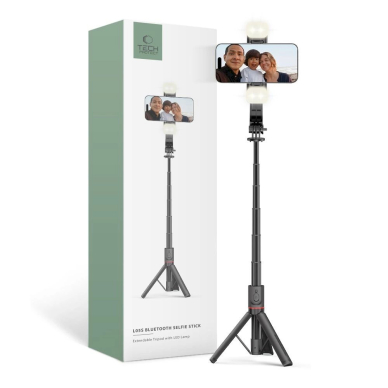 Tech-Protect L05S Bluetooth Asmenukių lazda tripod up to 105cmLED lamp - Juodas Tech-Protect L05S Bluetooth Asmenukių lazda tripod up to 105cmLED lamp - Juodas