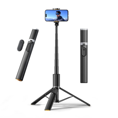 Tech-Protect L08S Bluetooth Asmenukių lazda remote control, tripod up to 141cm - Juodas 2 Tech-Protect L08S Bluetooth Asmenukių lazda remote control, tripod up to 141cm - Juodas 2