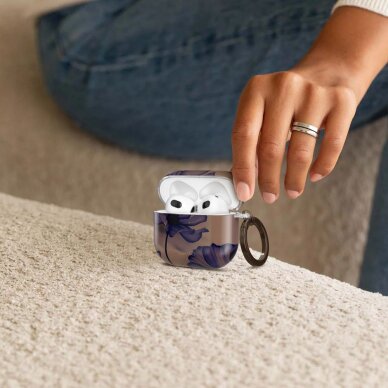 AirPods 4 Tech-Protect Lamano dėklas – rudas / violetinis 4 AirPods 4 Tech-Protect Lamano dėklas – rudas / violetinis 4