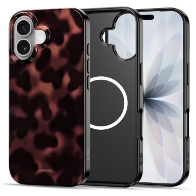 iPhone 16 Tech-Protect Lamano MagSafe dėklas – juodas ir raudonas iPhone 16 Tech-Protect Lamano MagSafe dėklas – juodas ir raudonas