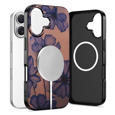 iPhone 16 Tech-Protect Lamano MagSafe dėklas – rudas / violetinis 1