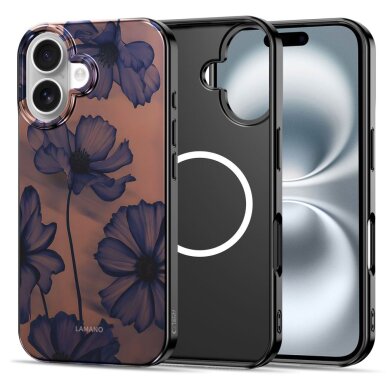 iPhone 16 Tech-Protect Lamano MagSafe dėklas – rudas / violetinis 2