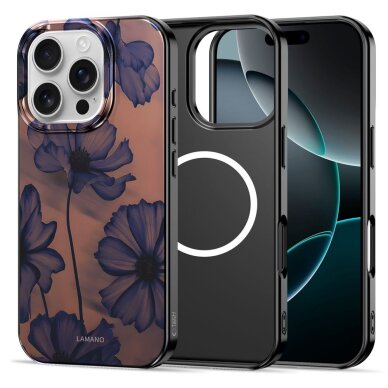 iPhone 16 Pro Max Tech-Protect Lamano MagSafe dėklas – rudas / violetinis 2