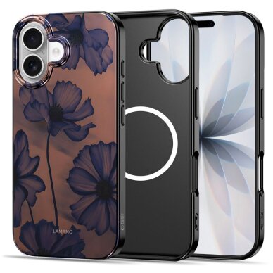 iPhone 17 Tech-Protect Lamano MagSafe dėklas – rudas / violetinis 2