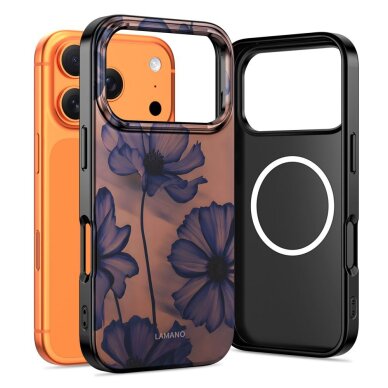 iPhone 17 Pro Tech-Protect Lamano MagSafe dėklas – rudas / violetinis iPhone 17 Pro Tech-Protect Lamano MagSafe dėklas – rudas / violetinis