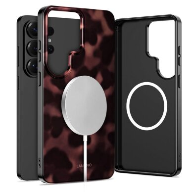 Samsung Galaxy S26 Ultra Tech-Protect Lamano MagSafe dėklas – rudas ir juodas 1 Samsung Galaxy S26 Ultra Tech-Protect Lamano MagSafe dėklas – rudas ir juodas 1