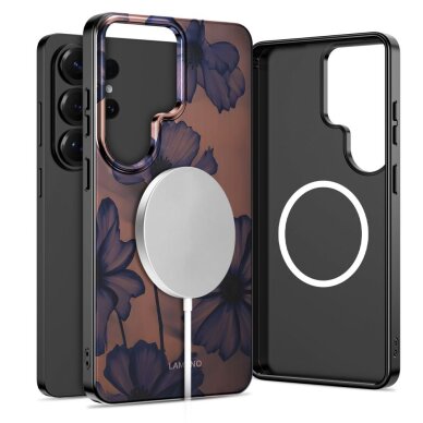 Samsung Galaxy S26 Ultra Tech-Protect Lamano MagSafe dėklas – rudas ir violetinis 1