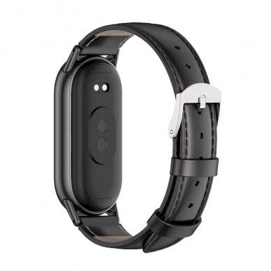 Tech-Protect Leatherfit Apyrankė Xiaomi Smart Band 8 / 8 NFC - Juodas 1 Tech-Protect Leatherfit Apyrankė Xiaomi Smart Band 8 / 8 NFC - Juodas 1