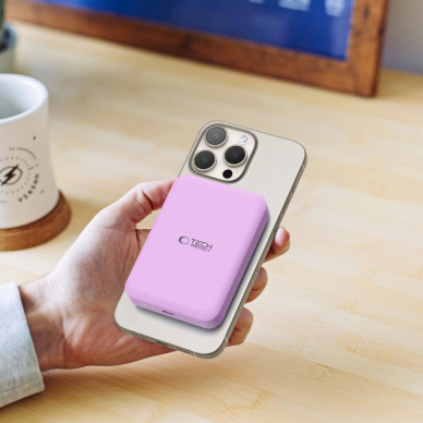 Tech-Protect LifeMag MagSafe PB11 10000mAh Power Bank - Rožinis 7 Tech-Protect LifeMag MagSafe PB11 10000mAh Power Bank - Rožinis 7