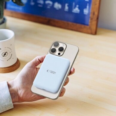 Tech-Protect LifeMag PB10 PowerbankMagSafe 5000mAh 15W USB-C port - blue + USB-C Kabelis 6 Tech-Protect LifeMag PB10 PowerbankMagSafe 5000mAh 15W USB-C port - blue + USB-C Kabelis 6