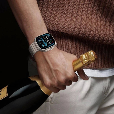 Apple Watch 44 / 45 / 46 / 49 mm Tech-Protect LinkBand apyrankė – sidabrinė 3
