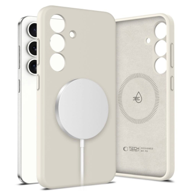 Tech-Protect Liquid Silikoninis Magsafe Dėklas skirtas Samsung Galaxy S25 - Beige