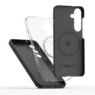Tech-Protect Liquid Silikoninis MagSafe Dėklas skirtas Samsung Galaxy S25+ - Juodas 1