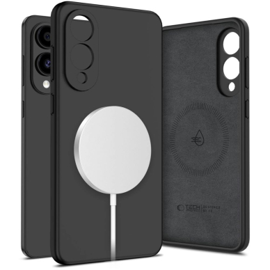 Samsung Galaxy S25 Edge Tech-Protect Liquid Silicone MagSafe dėklas - juodas