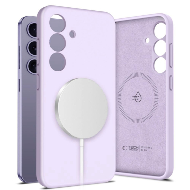 Tech-Protect Liquid Silikoninis MagSafe Dėklas skirtas Samsung Galaxy S25 - Violetinis