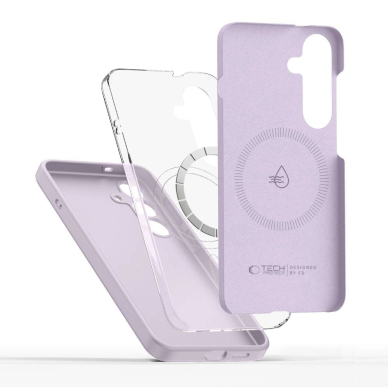 Tech-Protect Liquid Silikoninis MagSafe Dėklas skirtas Samsung Galaxy S25 - Violetinis 1
