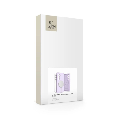 Tech-Protect Liquid Silikoninis MagSafe Dėklas skirtas Samsung Galaxy S25 - Violetinis 3